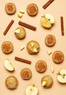 Mini Pancakes with Apple Sauce and Cinnamon Sticks