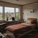 Cozy Bedroom with Brown Bedding and Natural Light