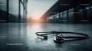 Stethoscope on a Medical Surface in Modern Healthcare Environment