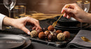 Elegant Chocolate Assortment on Black Marble Serving Board for Celebrations