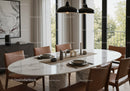 Modern Dining Room with Marble Table and Contemporary Decor