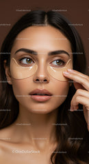 Young Woman Applying Eye Patches for Skin Rejuvenation
