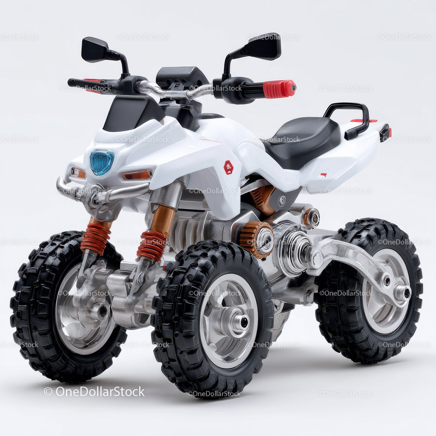 Off-road Ride-on Toy Motorcycle for Kids with Large Treads and Realistic Design