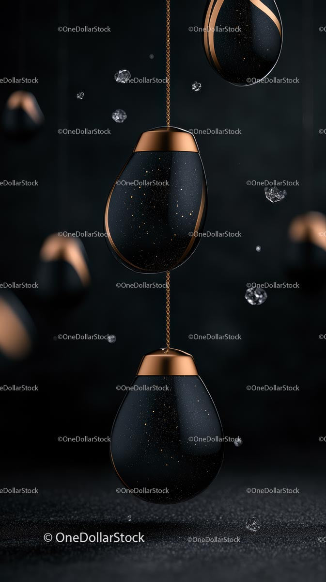 Elegant Black Gemstone Earrings with Gold Accents for Luxury Fashion