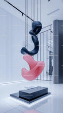 Contemporary Abstract Hanging Sculpture in Modern Gallery