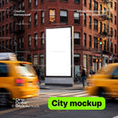 editable PSD mockup for Giant advert panel