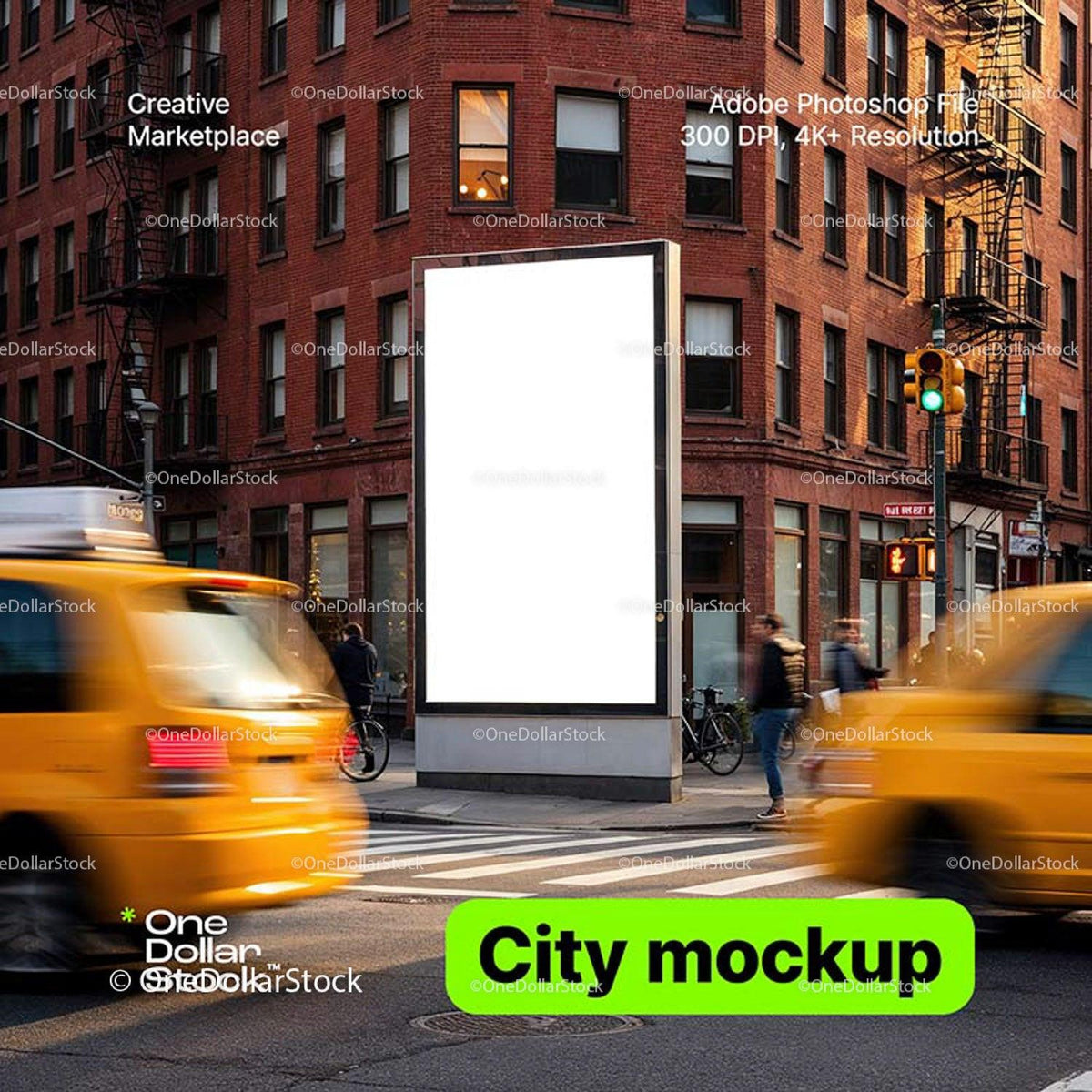 editable PSD mockup for Giant advert panel