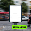 editable PSD mockup for Advertising city panel