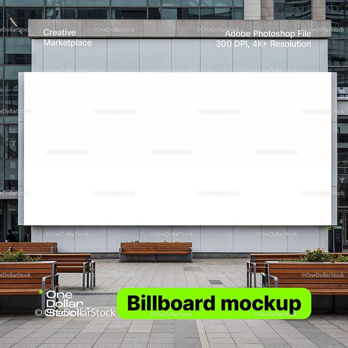 editable PSD mockup for City advert