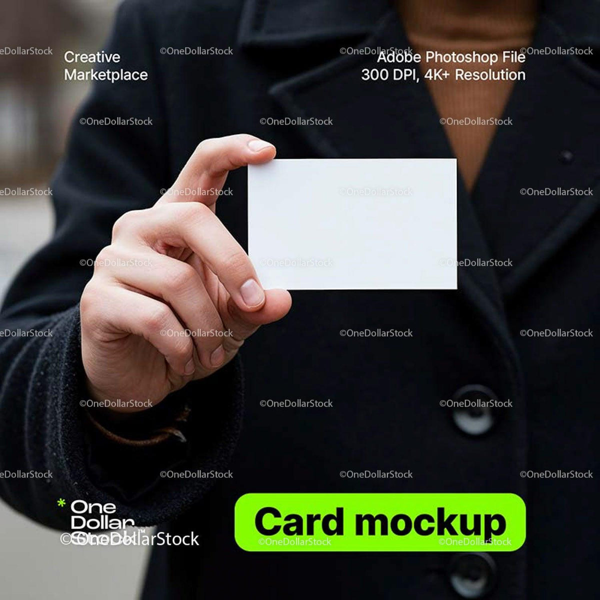 editable PSD mockup for Man holding a card