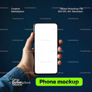 editable PSD mockup for Man holding a phone