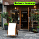 editable PSD mockup for Sidewalk sign