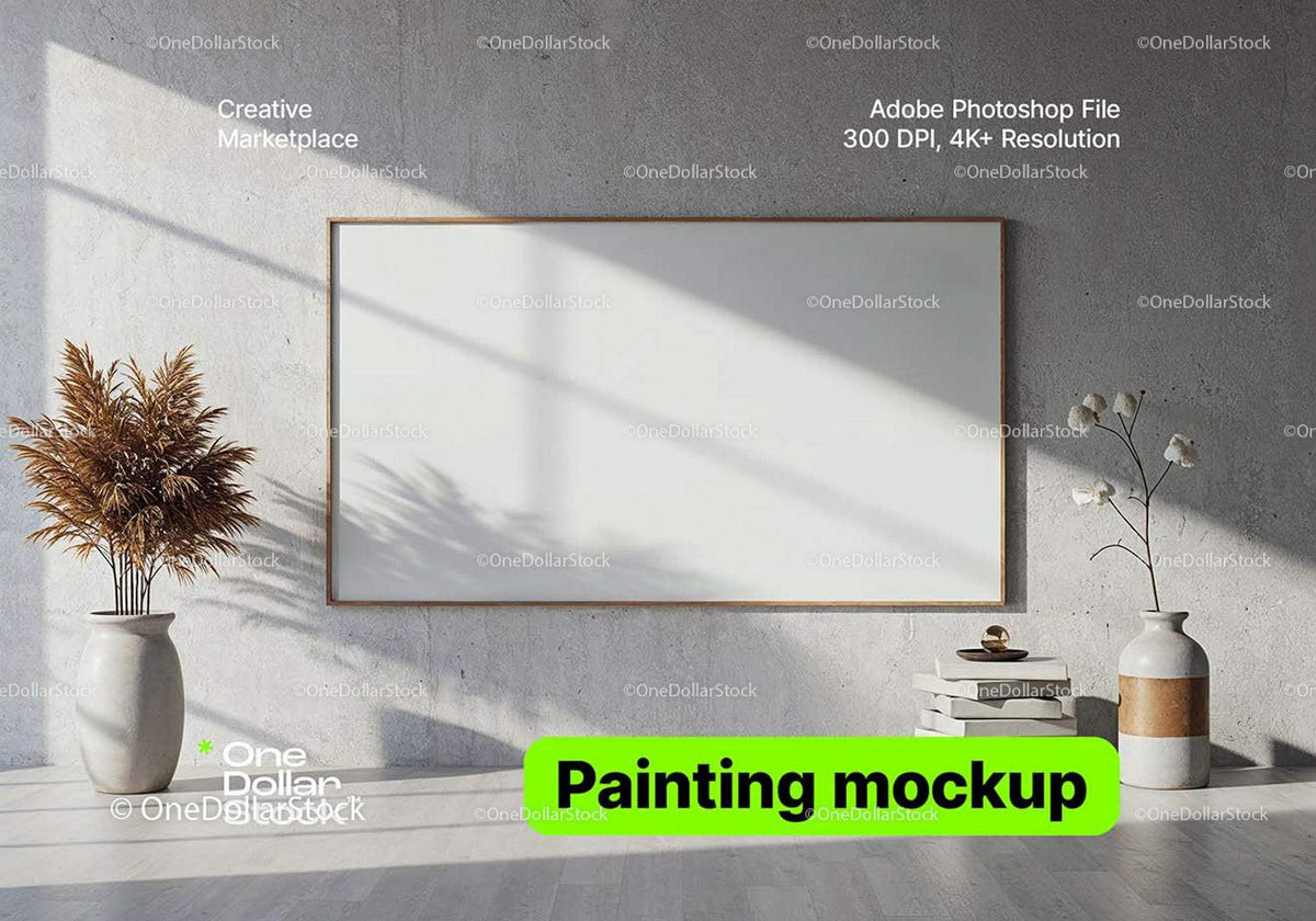 editable PSD mockup for Painting on house wall