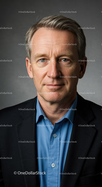 Professional Mature Male Business Portrait with Confident Expression