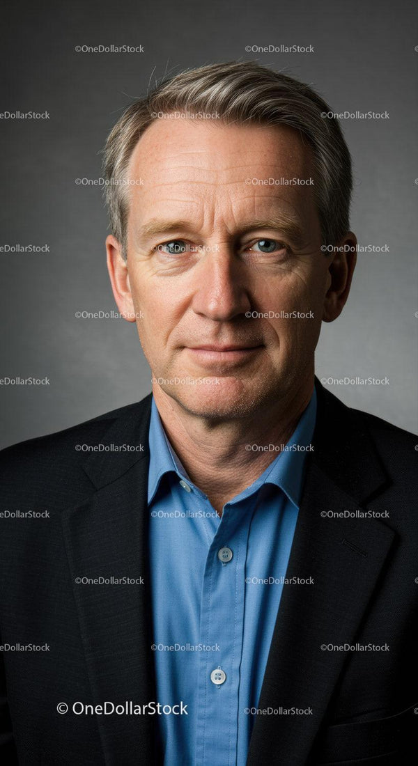 Professional Mature Male Business Portrait with Confident Expression