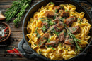 Hearty Beef Pasta with Fresh Herbs and Rich Sauce