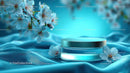 Refreshing Drink Surrounded by Delicate Cherry Blossoms