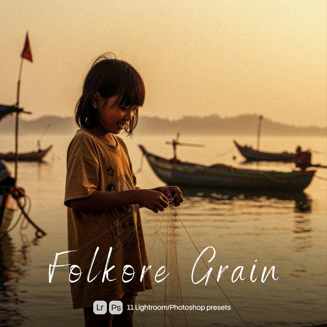 Folklore Grain Lightroom presets cover preview
