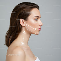 Young Woman Profile with Clear, Smooth Skin and Natural Beauty
