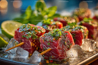 Fresh Beef Skewers with Herbs and Lime for Summer Grilling