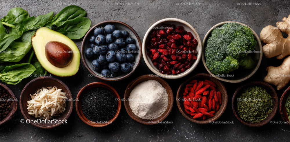 Fresh Organic Superfoods and Culinary Ingredients for Healthy Eating