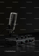 Professional Studio Microphone and Audio Recording Equipment for Sound Production