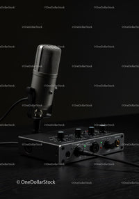 Professional Studio Microphone and Audio Recording Equipment for Sound Production