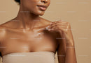 Close-up of Beautiful Woman with Glowing Skin and Natural Makeup