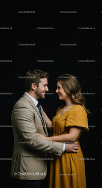 Couple Sharing a Joyful Moment with Warm Smiles