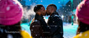 Winter Romance Between Two Men Sharing a Tender Kiss