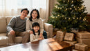 Family Enjoying Cozy Christmas Morning Together