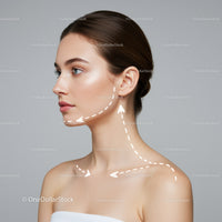 Professional Female Facial Contouring and Skincare Treatment Scene