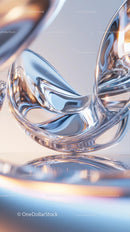 Elegant Metal Wine Glasses with Shiny Reflections and Modern Design
