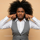 Frustrated Woman Covering Ears with Annoyed Expression