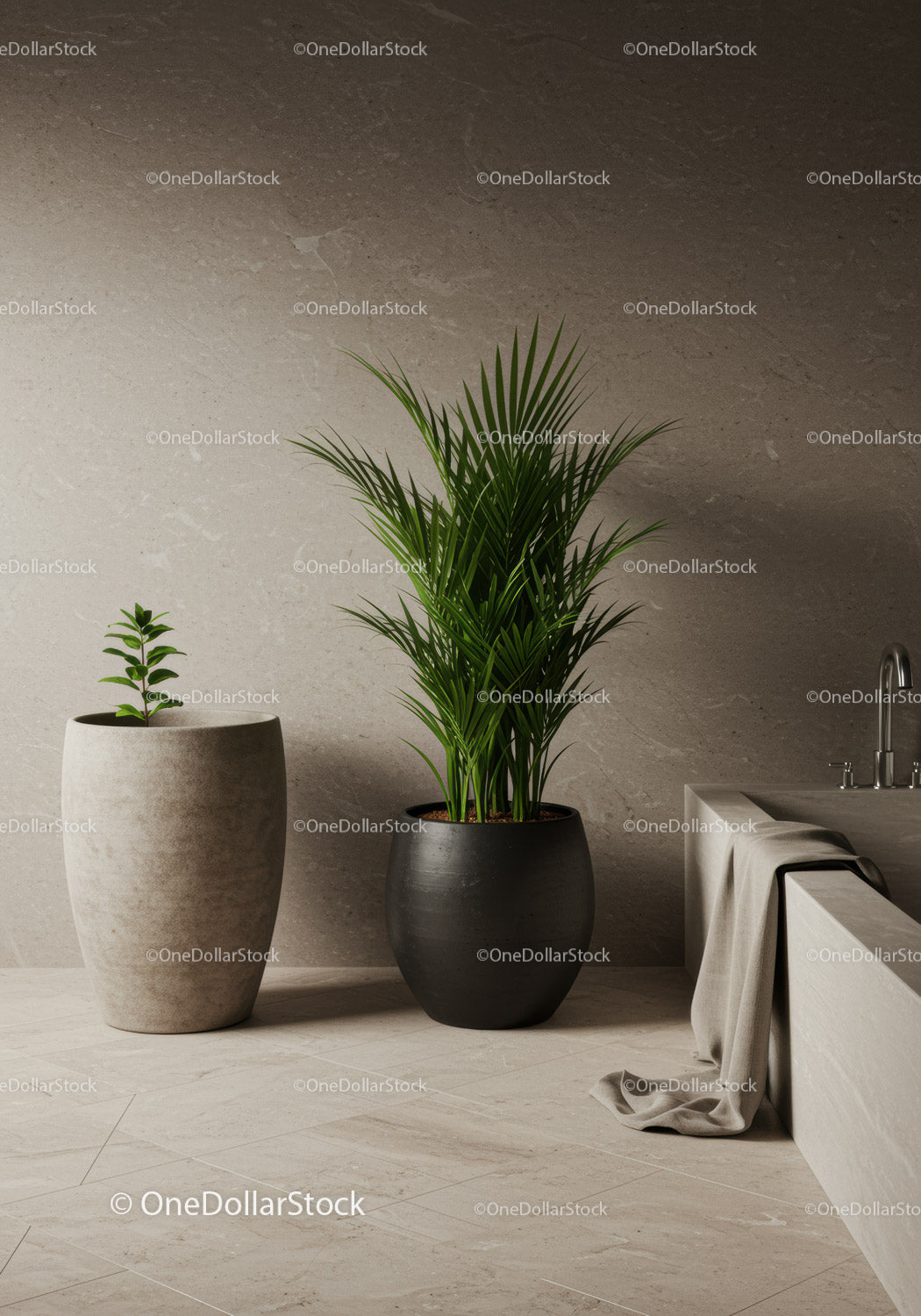 Elegant Indoor Potted Plants in Stylish Modern Home Decor