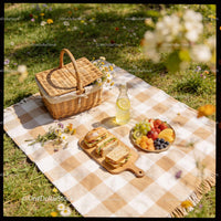 Peaceful Picnic with Fresh Sandwiches and Fruit Plate