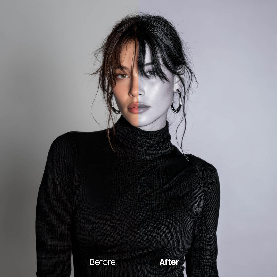 Black and White Soft Colors XMP presets color grading preview