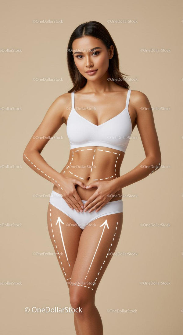 Slim Fit Woman in White Lingerie Illustrating Body Contouring and Confidence