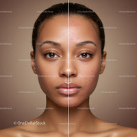 Close Up of a Woman with Clear Skin and Acne-Free Complexion