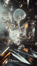 Dynamic Glass Breakage with Fragments and Reflections