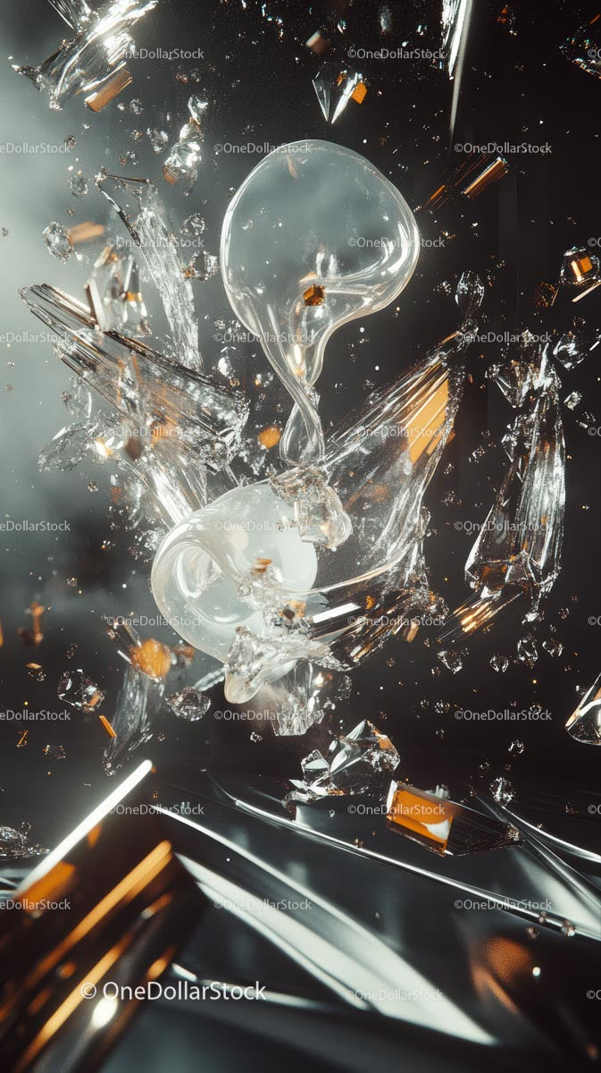 Dynamic Glass Breakage with Fragments and Reflections
