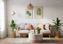 Bright living room with neutral tones and natural decor