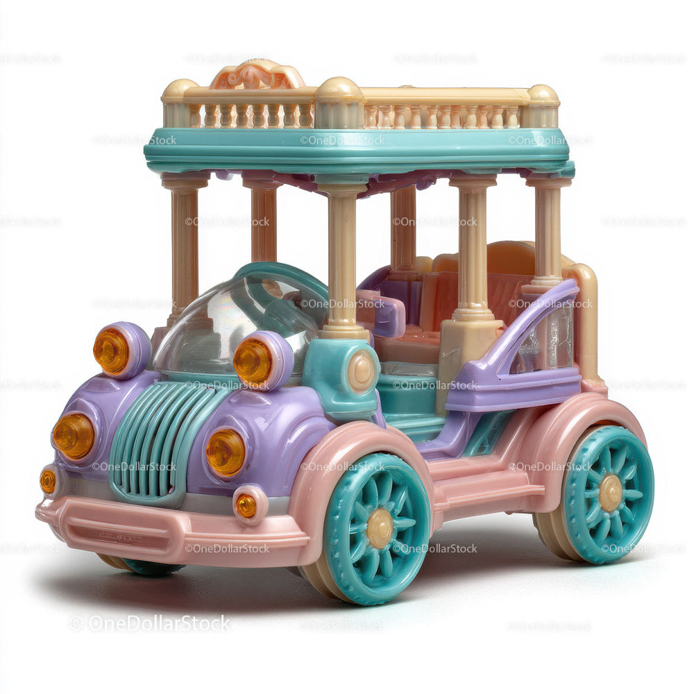 Colorful Pastel Toy Car for Kids Playground Outdoor Fun
