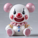 Cute Clown Doll with Pink Ears and Blue Buttons for Kids Room Decor