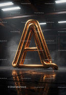 Industrial copper pipes arranged in triangular structure
