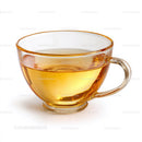 Elegant Clear Glass Tea Cup with Amber Liquid for Refreshing Drinks