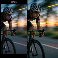 Before and after Athletes LUT Pack effect