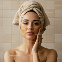 Young Woman Receiving Facial Mask at Spa in Relaxing Environment