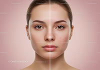 Close-Up of Young Woman with Acne Prone Skin Showing Skin Improvement