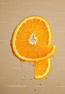 Fresh Orange Slices Dripping with Juicy Water Drops